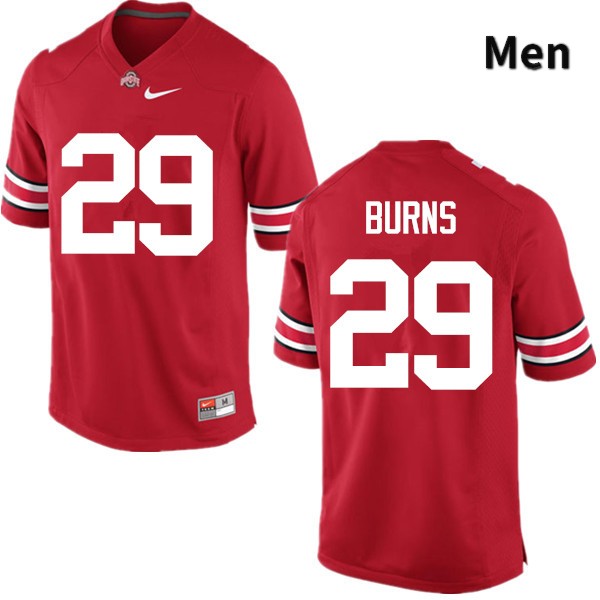 Men's Ohio State Buckeyes #29 Rodjay Burns Red Game College Stitched Football Jersey 23WE045OJ